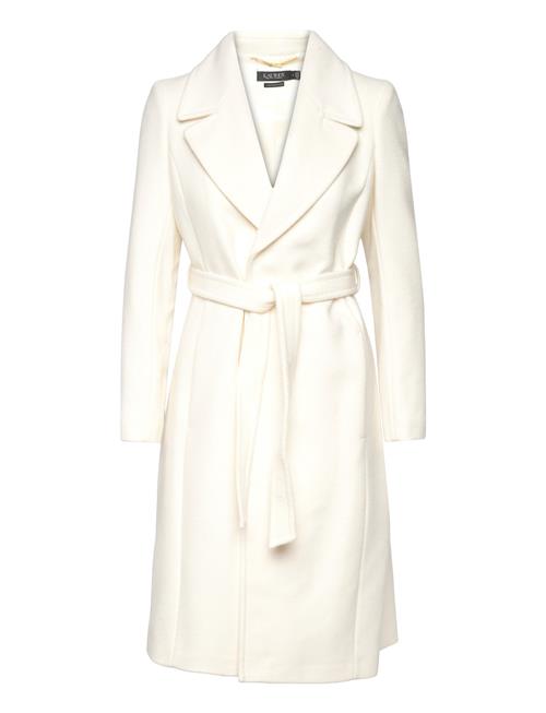 Belted Wool-Blend Wrap Coat Lauren Ralph Lauren Cream