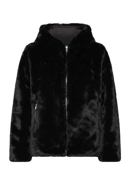 Reversible Quilted & Faux-Fur Coat Lauren Ralph Lauren Black