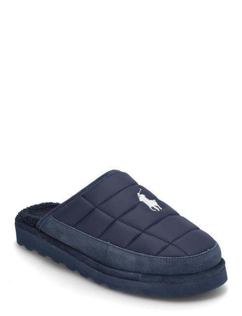 Reade Suede-Trim Quilted Scuff Slipper Polo Ralph Lauren Navy