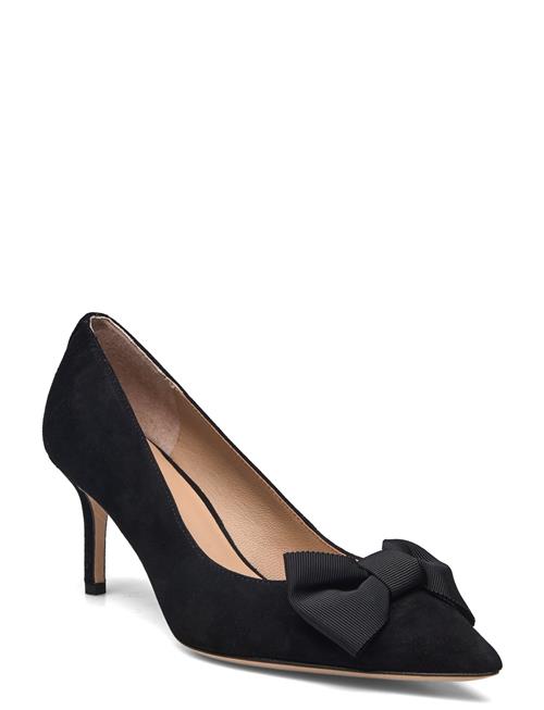 Lanette Bow-Trim Suede Pump Lauren Ralph Lauren Black