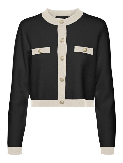 VERO MODA Cardigan 'VMSaba'  sort / hvid