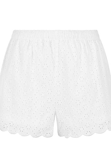 Hunkemöller SHORT CO BROIDERIE ANGLAISE hvid