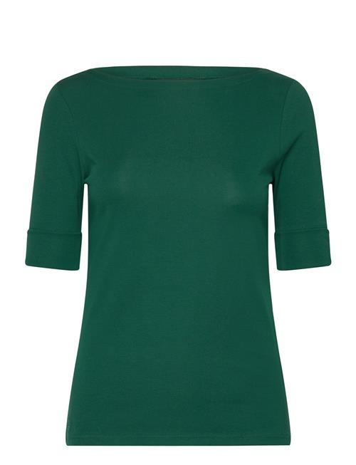 Stretch Cotton Boatneck Tee Lauren Ralph Lauren Green