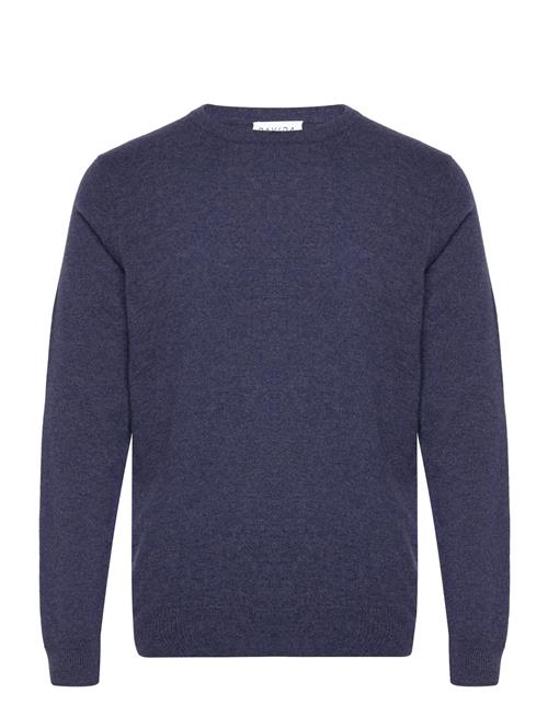 Man O-Neck Plain Davida Cashmere Navy