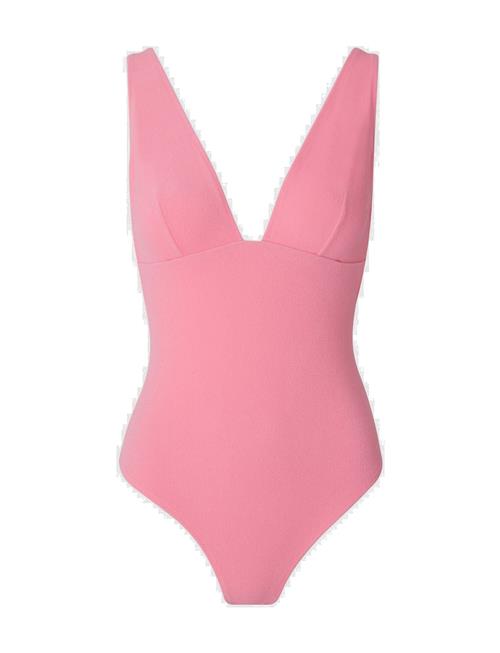 Plunge Swimsuit Understatement Underwear Pink