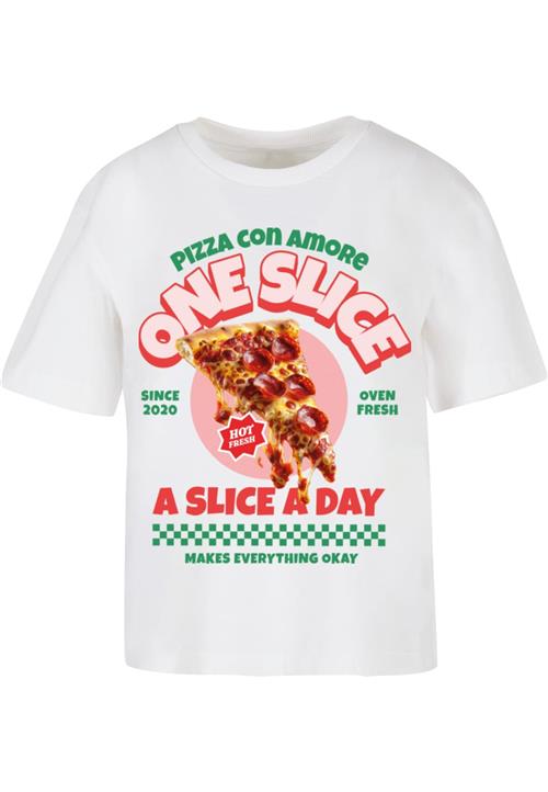 Miss Tee Shirts 'Pizza Con Amore'  grøn / pink / rød / hvid