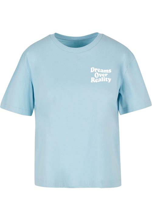 Mister Tee Shirts 'Dreams Over Reality'  lyseblå / hvid