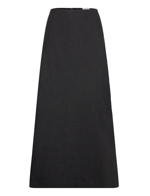 Slit Long Skirt Mango Black