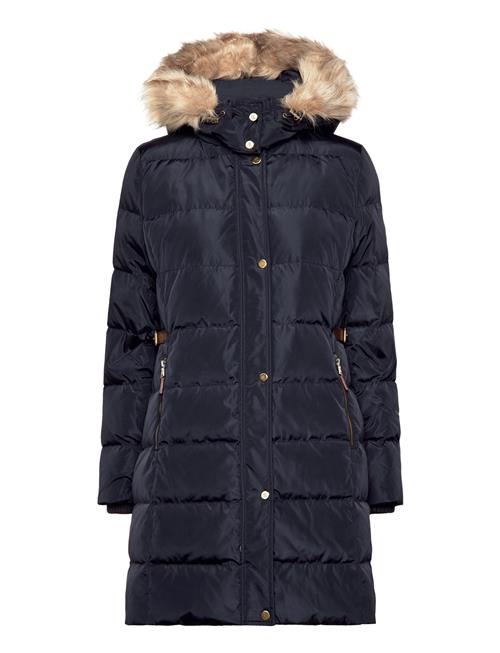 Faux-Fur-Trim Hooded Down Coat Lauren Ralph Lauren Navy