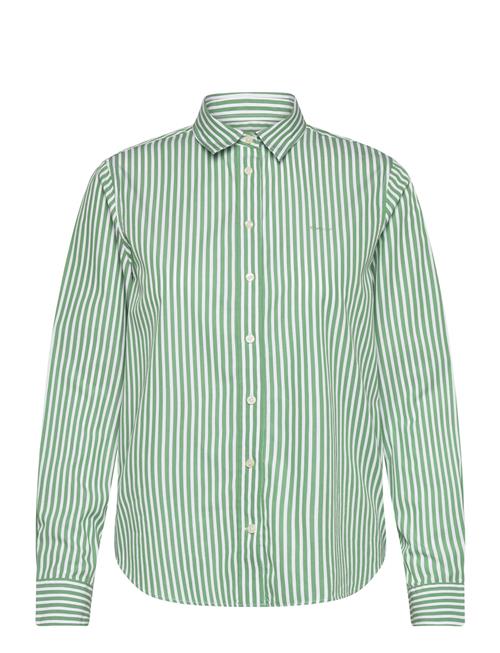 Reg Classic Poplin Striped Shirt GANT Green