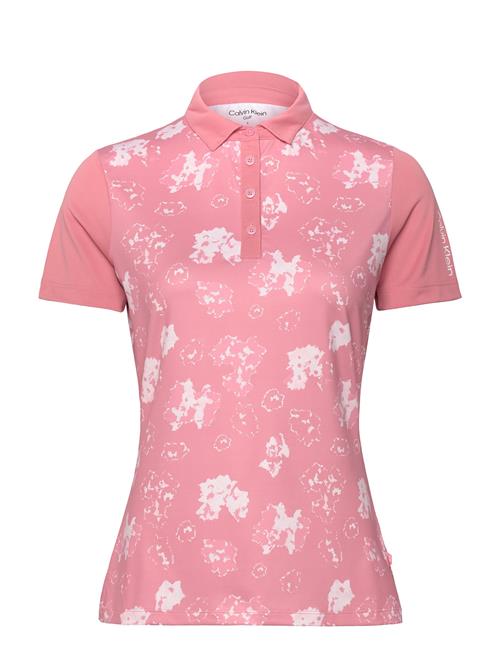 Harmony Printed S/S Shirt Calvin Klein Golf Pink