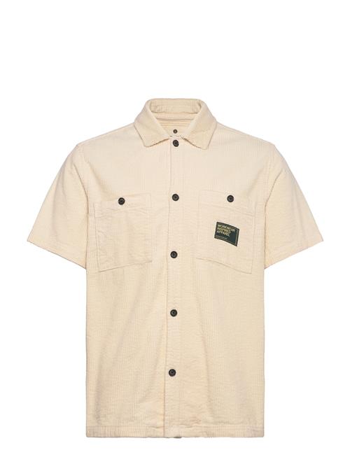 Aktheo Corduroy S/S Shirt Anerkjendt Beige