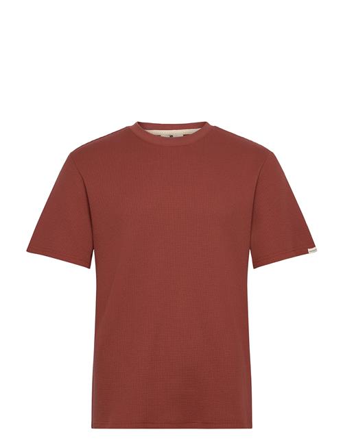 Akkikki S/S Waffle Tee Anerkjendt Burgundy