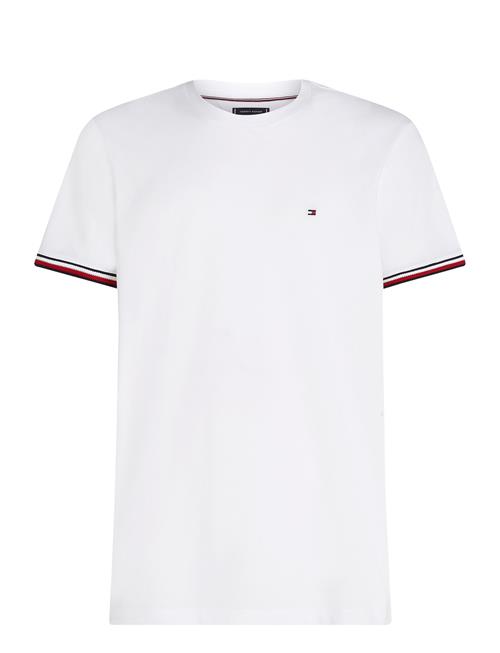 Global Stripe Cuff Tee Tommy Hilfiger White