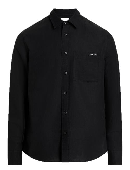 Linen Cotton Shirt Calvin Klein Jeans Black