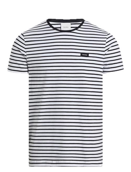 Stretch Slim Stripe T-Shirt Calvin Klein White