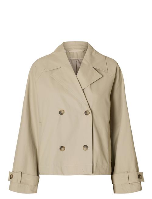 Slfcilo Short Trenchcoat Noos Selected Femme Cream