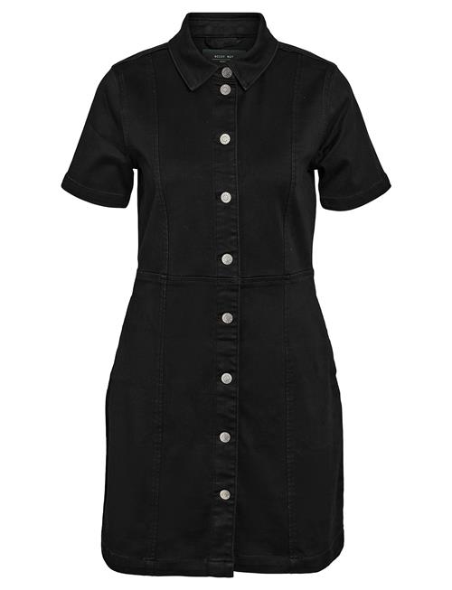 Nmnisa S/S Slim Denim Dress Vi526Bl Noos NOISY MAY Black