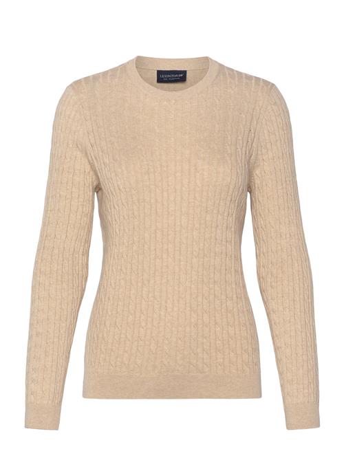 Organic Cotton Cable Knitted Sweater Lexington Clothing Beige