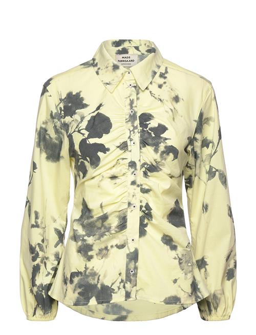 Poplinea Clara Shirt Aop Mads Nørgaard Yellow