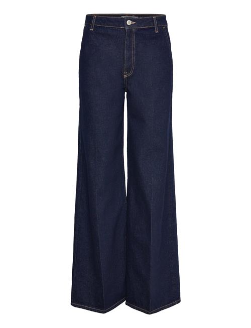 High-Rise Wideleg Rinse-Wash Jeans Mango Blue