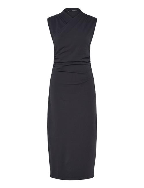 Rallie Cross Over Neck Midi Dr French Connection Black