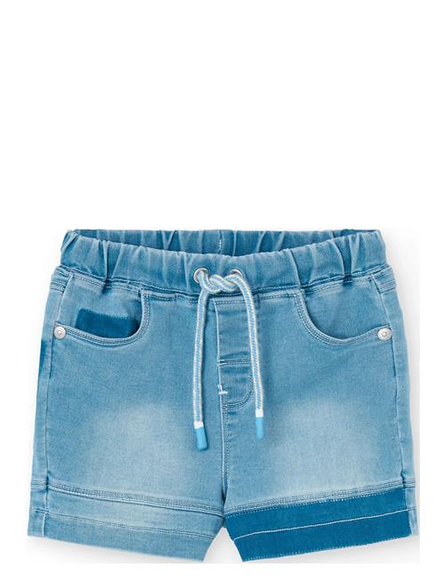 Knit Denim Bermuda Shorts Boboli Blue