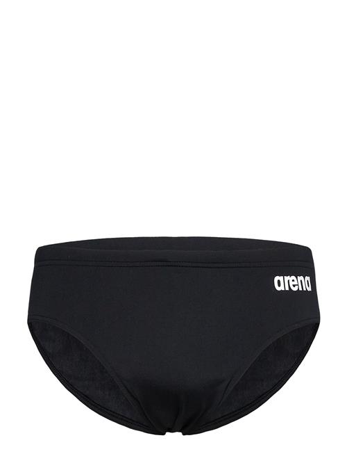 Men's Team Swim Briefs Solid Black-White Arena Black