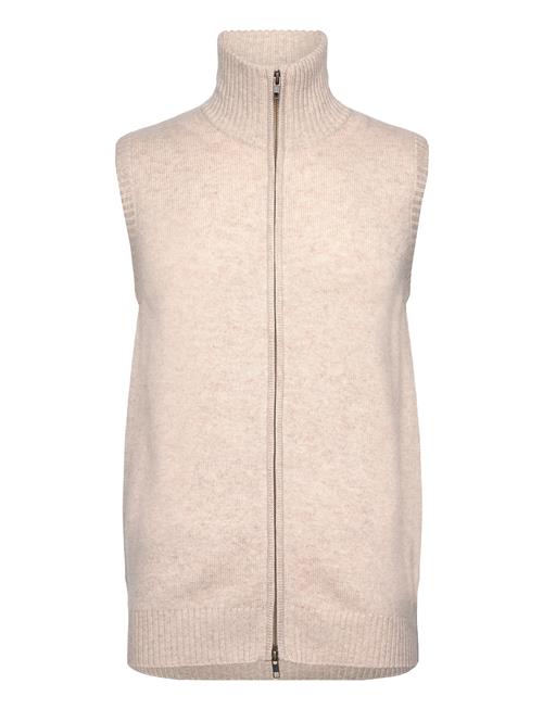 Man Zip Vest Davida Cashmere Beige