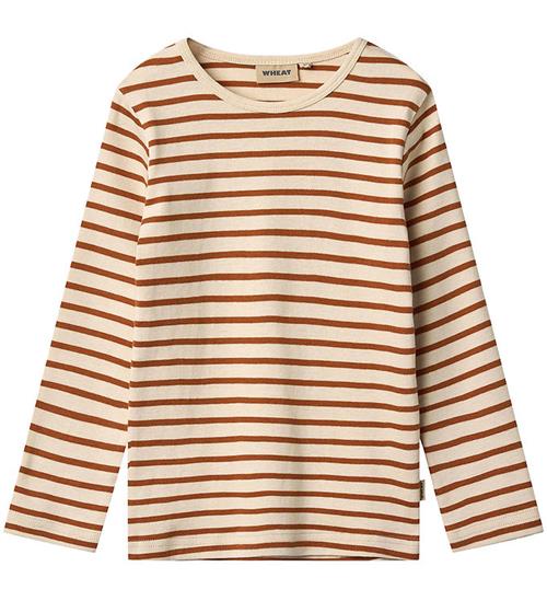 Wheat Bluse - Stig - Warm Caramel Stripe