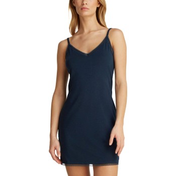 Tommy Hilfiger Lace Trim Nightdress Mørkblå Small Dame