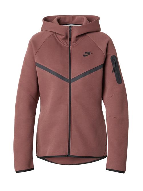 Nike Sportswear Sweatjakke 'TECH FLEECE 2'  burgunder / sort