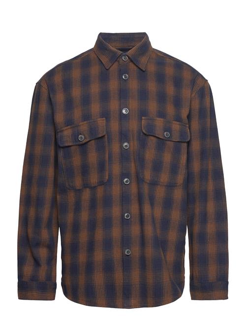 Slhloosemason-Flannel Overshirt Noos Selected Homme Brown