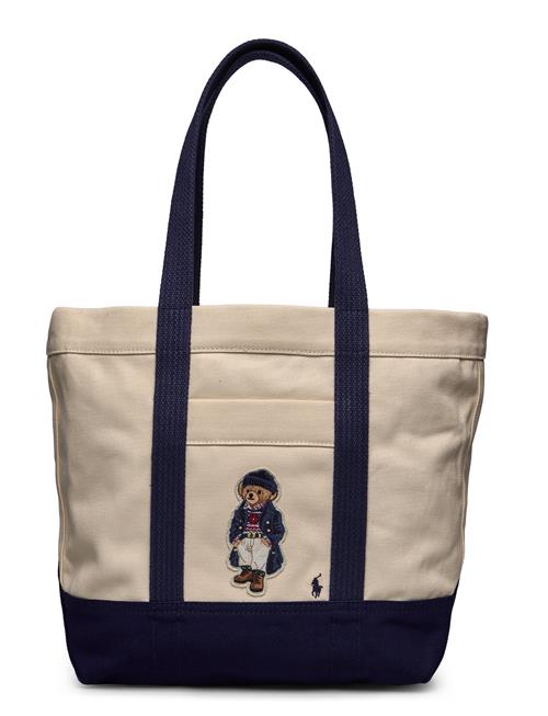 Se Canvas Small Polo Bear Tote Polo Ralph Lauren Beige ved Booztlet