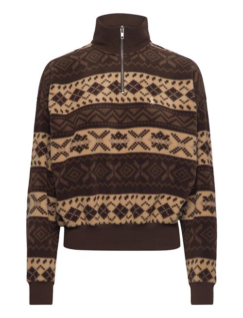 High-Pile Fleece Mockneck Polo Ralph Lauren Brown