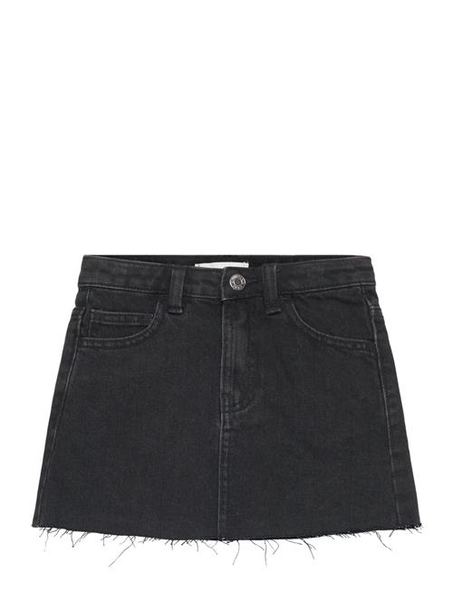 Short Denim Skirt Mango Black