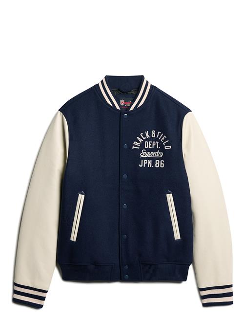 Varsity Chain Stitch Bomber Superdry Blue