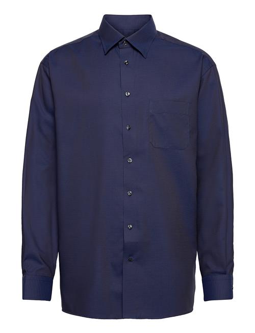 Men's Shirt: Business Casual Satin Eton Blue