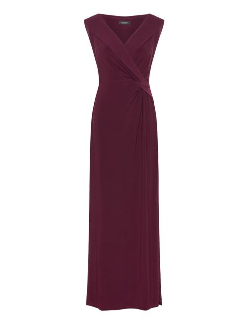 Jersey Off-The-Shoulder Gown Lauren Ralph Lauren Burgundy