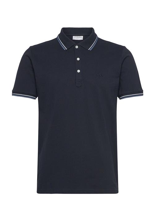 Polo Shirt With Contrast Piping Lindbergh Navy