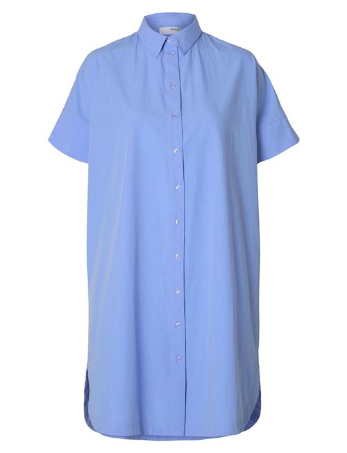Slfblair 2/4 Short Shirt Dress Noos Selected Blue