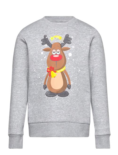 Jack & Jones Jjxmas Jolly Sweat Crew Neck Jnr Jack & J S Grey