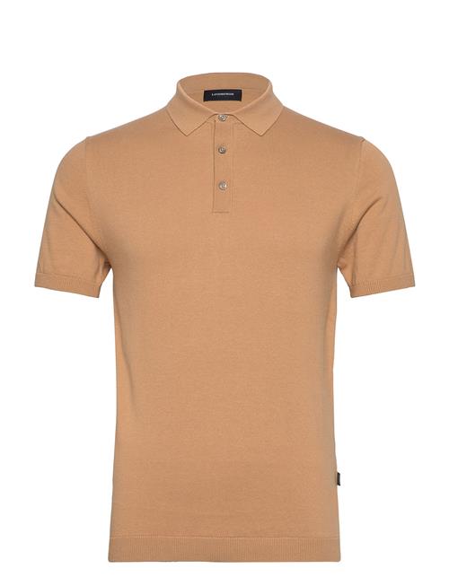 Polo S/S With Buttons Lindbergh Brown