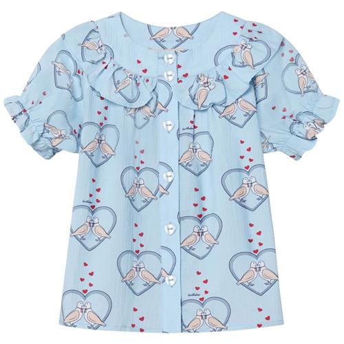 Se Fliink Colombe Kortærmet Bluse Dream Blue Aop 18 months  Blå  18 måneder  kvinde ved Babyshop