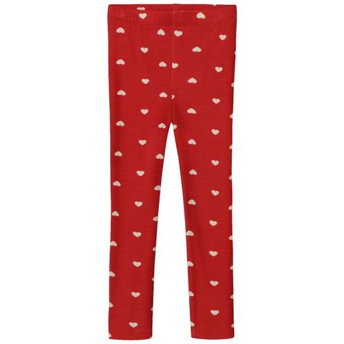 Se Fliink Kelly Leggings Pompeian Red Aop 3 Y  Rød  3 år  Unisex ved Babyshop