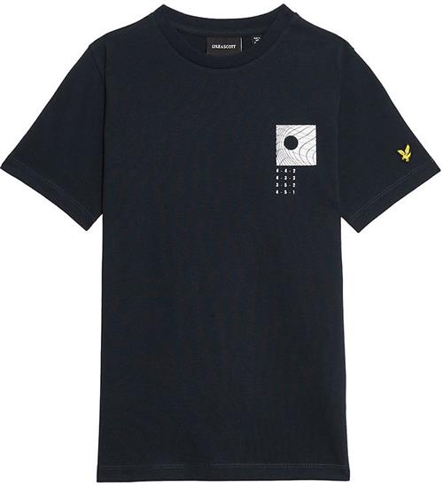 Lyle & Scott T-shirt - Dark Navy m. Print