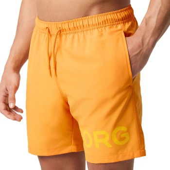 Björn Borg Badebukser Logo Swim Shorts Abrikos polyester Medium Herre