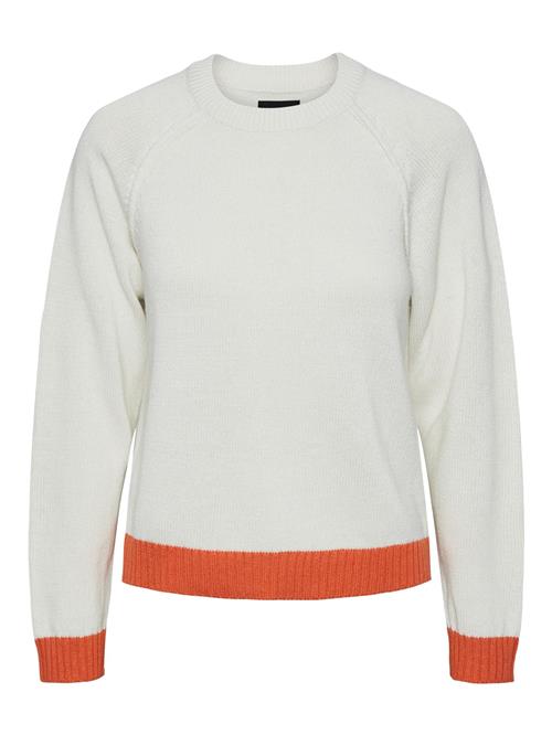 PIECES Pullover 'NISTRA'  koral / hvid