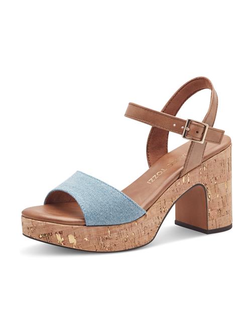 MARCO TOZZI Sandaler  blue denim / brun