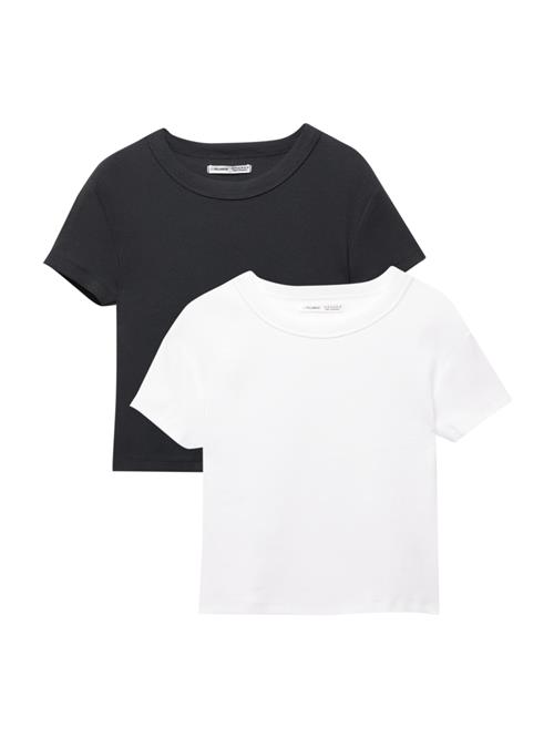 Pull&Bear Shirts  sort / hvid